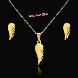 👼2-Pc.👼Stainless👼Steel👼Angel👼Wings👼Set👼